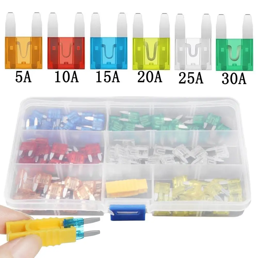 120Pcs Mini Blade Fuse Box Assortiment Set Automotive Truck Zekeringen Houder Kit