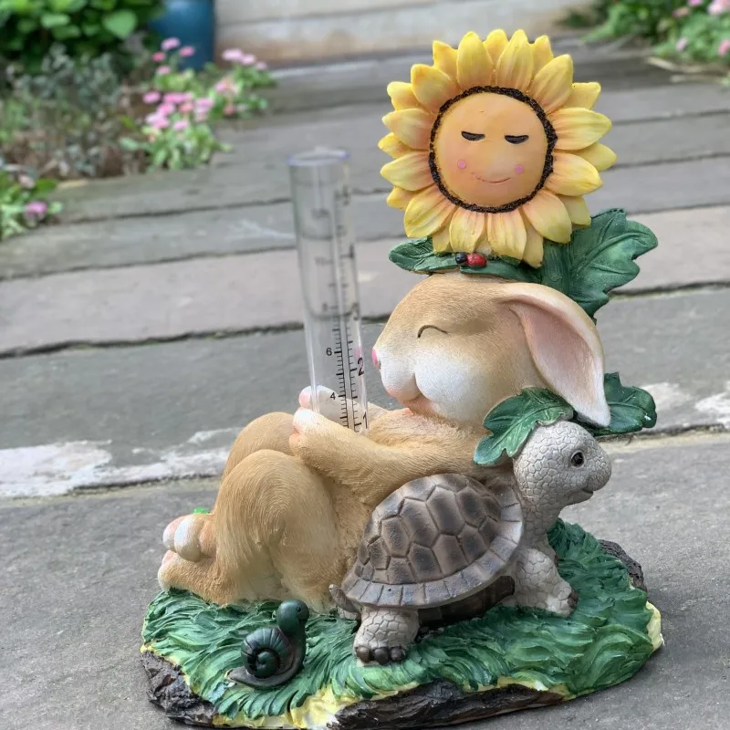 

European Rabbit Tortoise Resin Accessories Outdoor Balcony Ornaments Decoration Courtyard Gardening Landscape Figurines Crafts