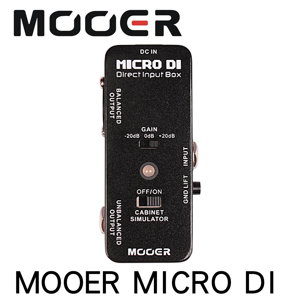 

MOOER MICRO DI Cabinet Simulator Guitar Pedal DI Box Guitar Effect Pedal Full Metal Shell Guitar Parts & Accessories