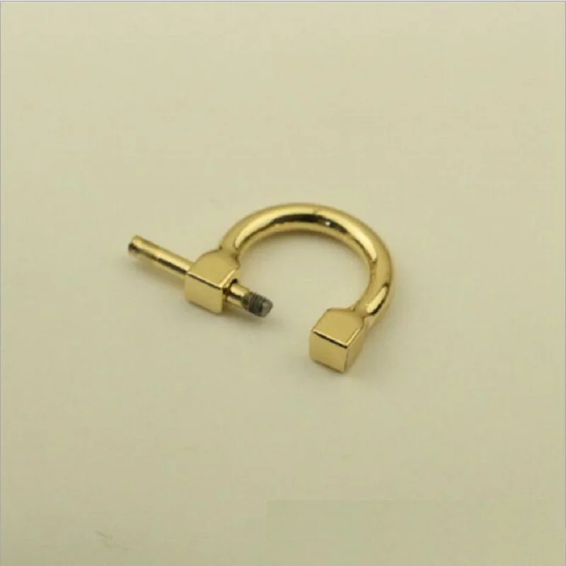 (10pcs/lot) Luggage, leather, handbag, hardware accessories, inner diameter 1.3 cm movable screw D ring