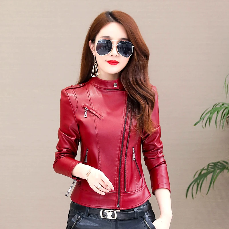 2024New Leather Jacket Women Plus Size5XL Jacke High Quality Coat Female Spring Autumn Slim Short Outwear Clothes Chaqueta Mujer