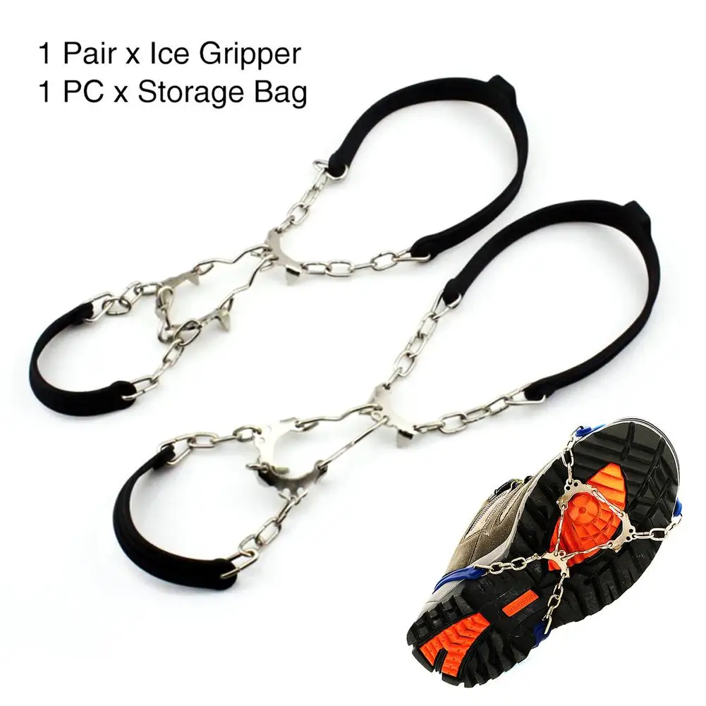 6 Tooth Ice Cleats Crampons Silicone Hiking Cover Spikes Shoes Antiskid Snow Grips Chain Ice Grippers Climbing Accessories