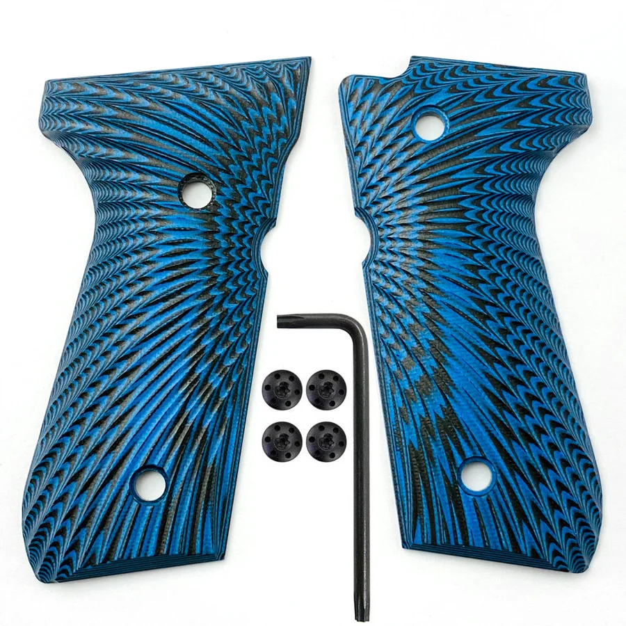 1pair G10 Grips 92fs Grips , 92 Fs, M9, 92a1, 96a1, Full Size Gun Grips with Screws , Sunburst Texture