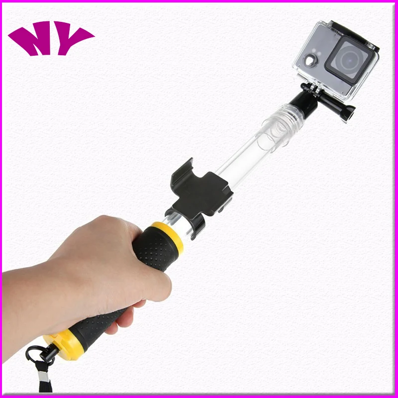 Portable Selfie Sticks Floaty Monopod Gopole For Go pro Hero5 4 3+3 Hero5 Diving camera Sport selfie Stick Smartphone Live Video