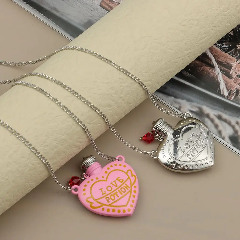 Pink Heart Jewelry Accessories For Women Long Chain Sweater Pendant Necklace Fashion Jewelry