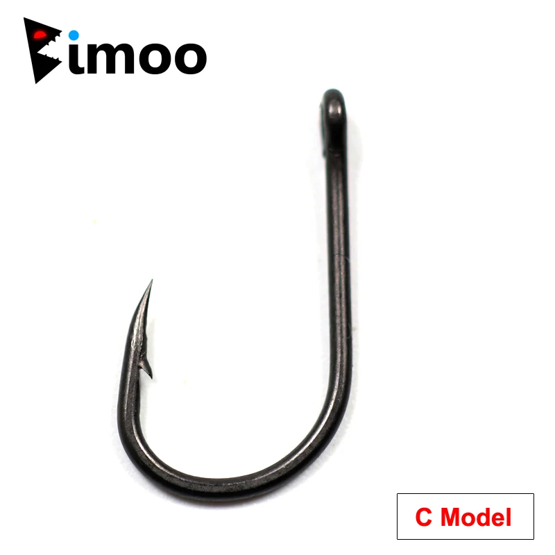 Bimoo 20pcs/pack #2 #4 #6 #8 Wide Gap Beaked Carp Fishing Hooks High Quality Matt Black Pop up Carp Hook