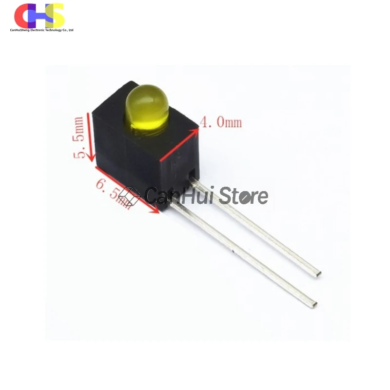 10Pcs F3 3Mm Led Enkel Gat Lamphouder Met Lamp Kraal 90 Graden Buigen Pcb Vaste Houder F3 in-Line Signaal Iuminous Indicator