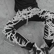 High Waist Patchwork Slim Trousers Women #5