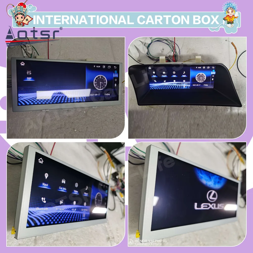 6+128G Carplay Android 10 Player For Lexus RX270 RX350 RX450H 2009 2010 2011 2012 2013 2014 2015 GPS Navi Stereo Radio Head Unit