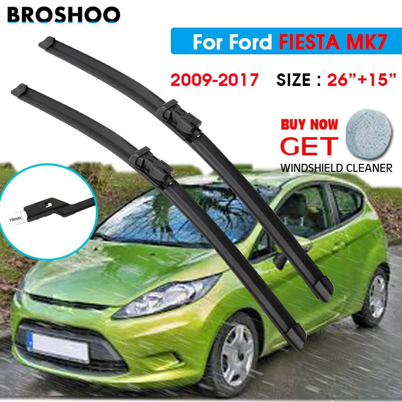 

Car Wiper Blade For Ford Freestyle 26"+15" 2009-2017 Auto Windscreen Windshield Wiper Blade Window Fit Push Button Arm