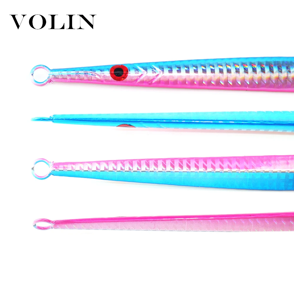 VOLIN 1pc Hot Selling Metal Lure Hard Bait Fast Fall Fishing Lure 60g 80g Saltwater Metal Fishing Lure  Artificial Fishing Bait