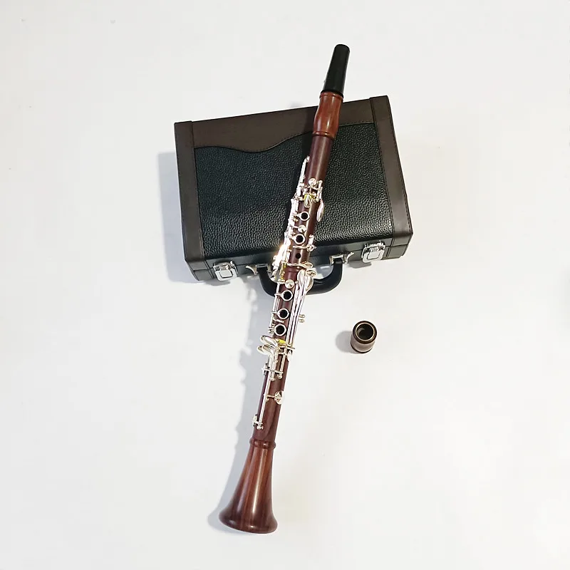 JM Red Wood Professional Clarinet Bb Rosewood Clarinet Silvering keys Solid wood Sib Klarnet