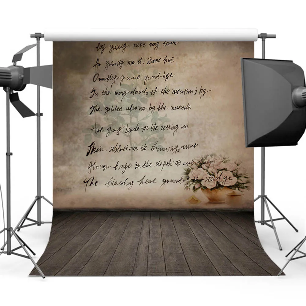 

MOCSICKAOld Master Wall Background Photography Wood Floor Newborn Backdrop for Photo Studio Custom CM-4784
