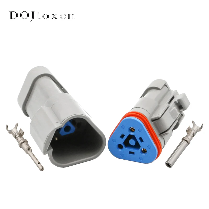 1/5/10/20/50 Sets 3 Pin ROSH Environmental Protection IP68 Deutsch DT04-3P-P006 DT06-3S-P006 ConnectorWith 120 Ohm Resistance