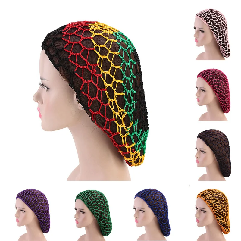 Women\'s Fashion Lady Weaving Network Mesh Plate Hair Hat Nightcap Hair Care Cap