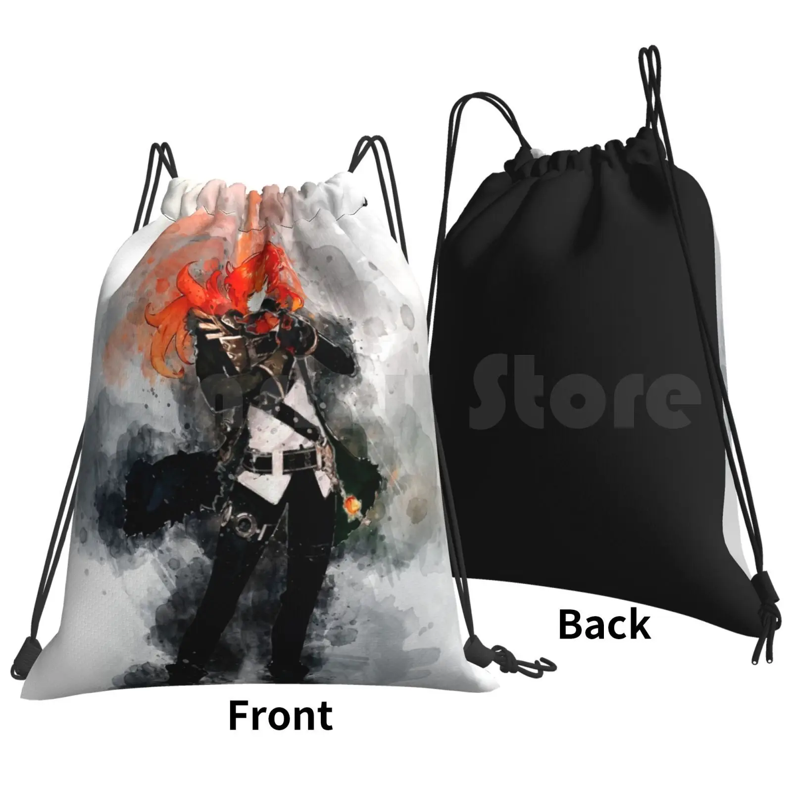 Diluc-Genshin Impact Backpack Drawstring Bag Riding Climbing Gym Bag Diluc Genshin Impact Genshin Impact Genshin Impact