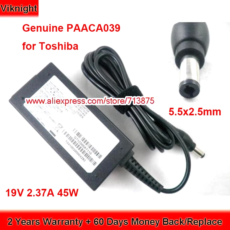 

Genuine PAACA039 45W Charger AD9049 19V 2.37A AC Adapter for Toshiba Z935-P390 PROTOGE Z30 P55 T210 T210D T230D T235D Laptop