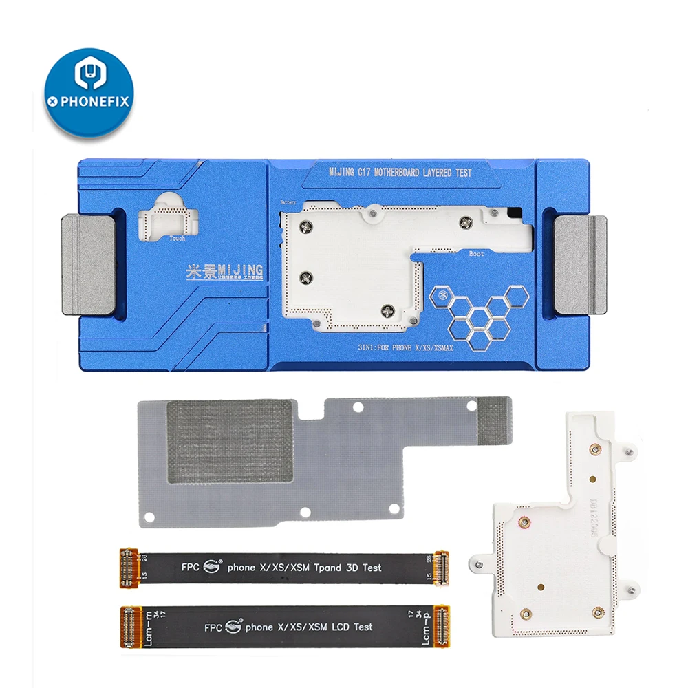 

MIJING C17 Motherboard Layered Test PCB Separation Fixture for iPhone X XS XSMAX Logic Board Repair 3 IN 1 Fast Diagnostic Tool