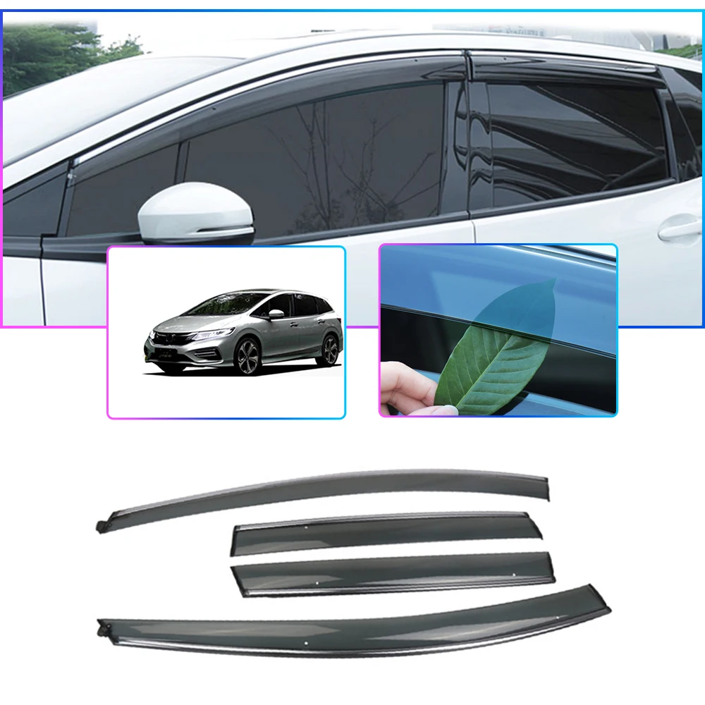 

Car Styling Smoke Window Sun Rain Visor Deflector Guard For Honda jade 2013 2014 2015 2016 2017 2018 2019 2020 Accessories 4PCS