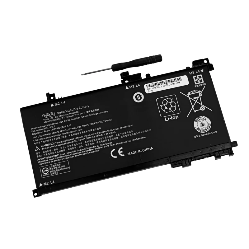 ApexWay TE04XL Аккумулятор для ноут for HP OMEN 15-ax200 15-ax210TX 15-ax235nd 905277 15-ax202na TPN-Q173 HSTNN-DB7T 905175-2C1