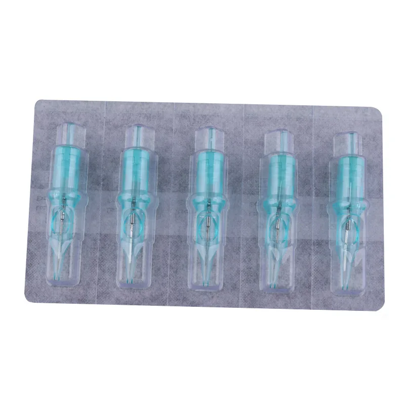 Cartucho de agujas desechables para tatuaje, 10 piezas, n. ° 12, N. ° 10, n. ° 08, RL, RM, M1, RS, maquillaje de cejas semipermanente, aguja para labios, máquina de tatuaje