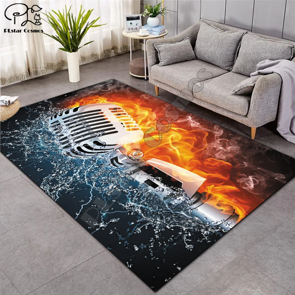 Water fire Music guitar/CD Larger Mat Flannel Velvet Memory soft Rug Play Game Mats Baby Craming Bed Area Rugs Parlor Decor 008