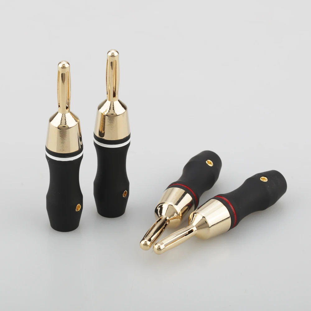 Audiocrast BL002 Gold Plated Banana plug  HiFi High Quality Speaker Cable Plugs AV Amp Easy Fix Speakers HiFi Amplifier