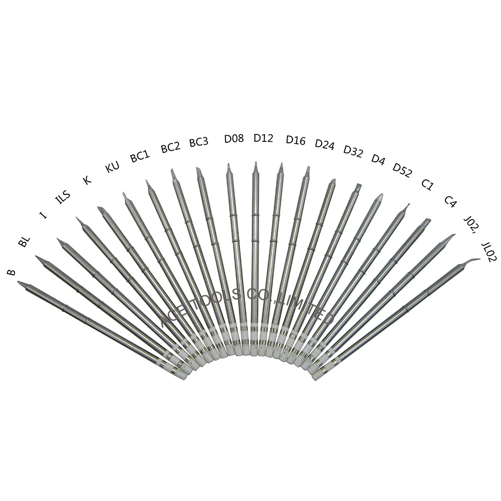 

20 Pieces T12 Series Soldering Tips Replacement Handle Pencil Iron Bit Fit Hakko FX-951 FX-950 FX-952 FX-9501 FM-2028 FM2027