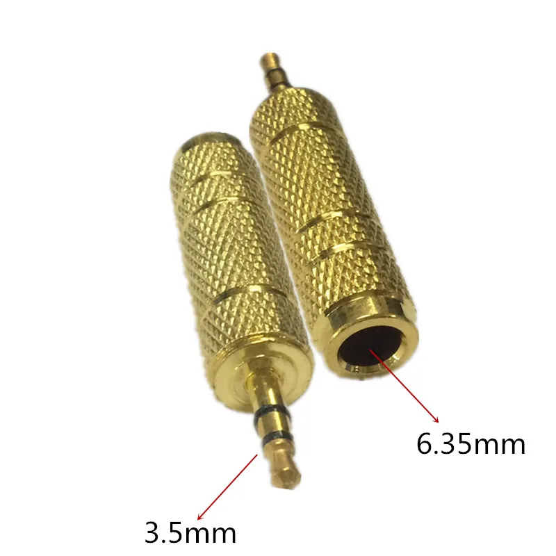 แจ็ค6.5ปลั๊กตัวผู้6.35มม. เป็นขั้วต่อหูฟังตัวเมีย3.5มม. อะแดปเตอร์เสียงไมโครโฟน AUX 6.3ตัวแปลง3.5มม.