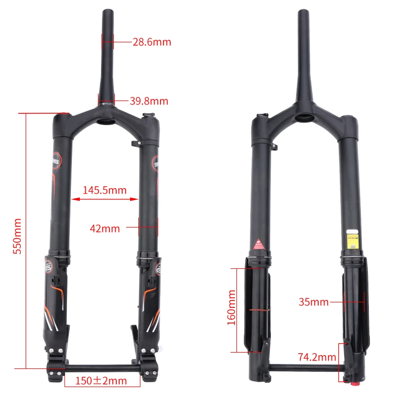 DNM USD-6S Fat Bike Fork 26