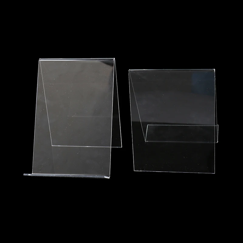 1pc Acrylic Book Display Stand Photo Frame Brochure Artwork Holder Organizer Clear Rack Desktop Transparent Cell Phone Holder