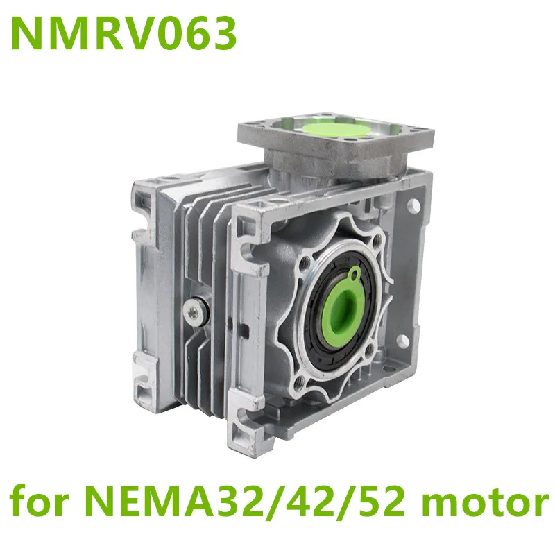 NMRV063 Worm Reducer 14mm 19mm 24mm input shaft 7.5:1 - 100 :1 Gear Ratio Worm Gearbox 90 Degree Speed Reducer