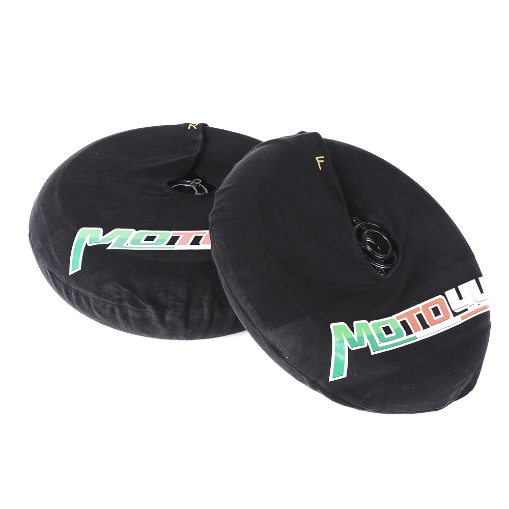 Front+ Rear 17 inch Tire Tyre Warmers Windstop Tire Cover Polar Fleece Windbreak Black Motorcycle Covers