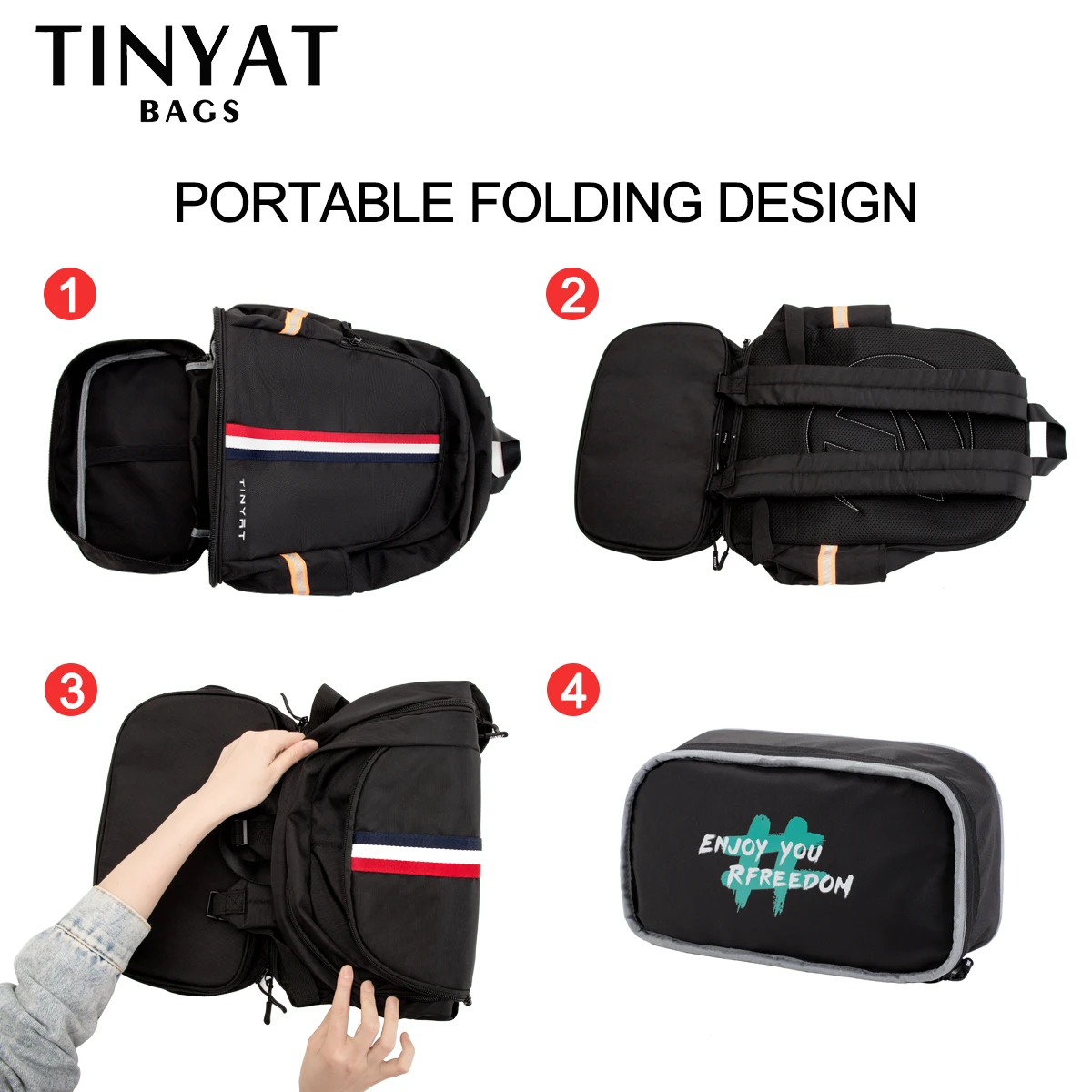 TINYTA Men\'s backpack Sports backpack Shoes Bag Women‘s’ Yoga bag Fitness Backpack Foldable School Backpack Travel Mochila