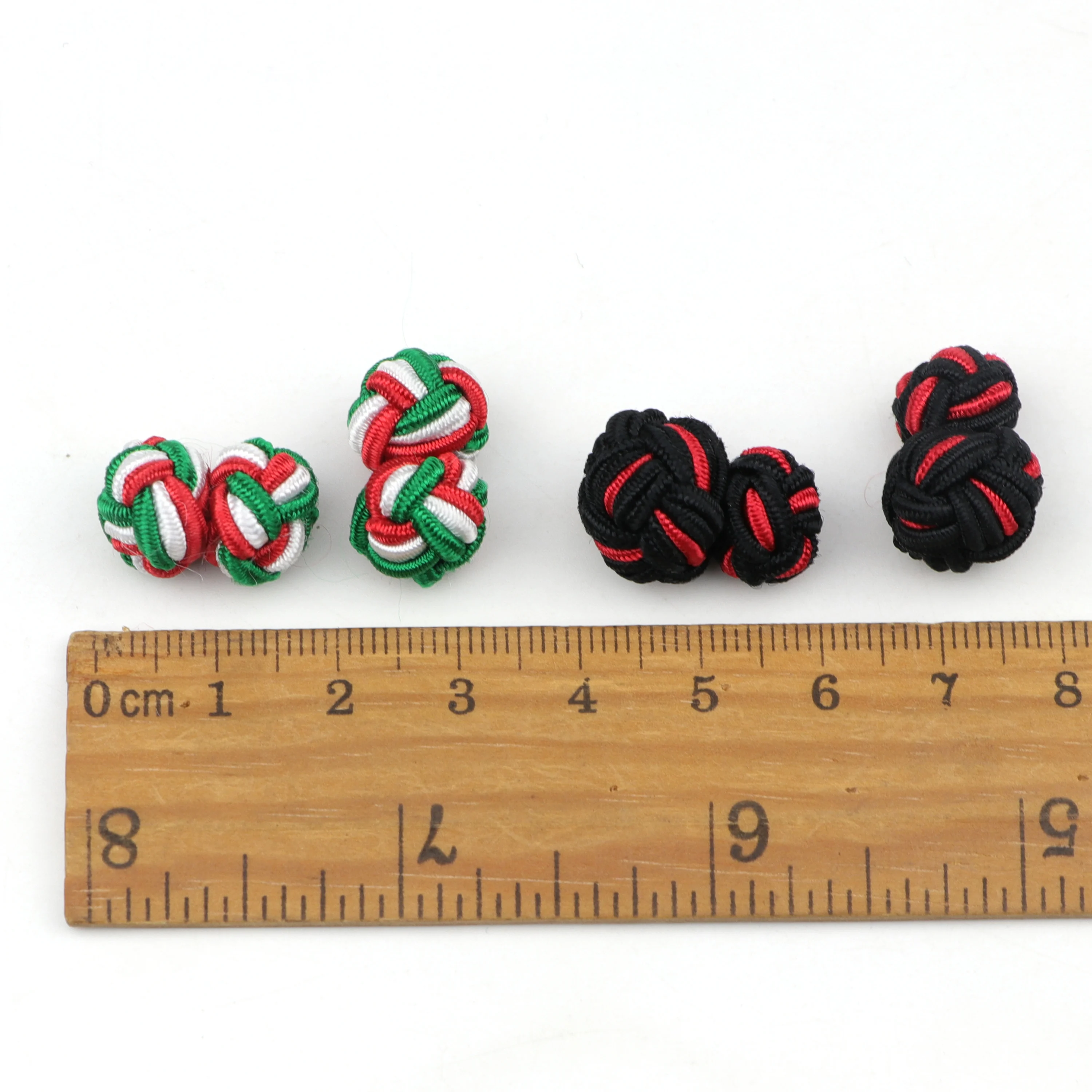 Novelty Silk knots CufflinksMixed Three Colors DIY Braided Handmade Elastic Double Rope Ball Cuff Links For Men Gift NO.21-31