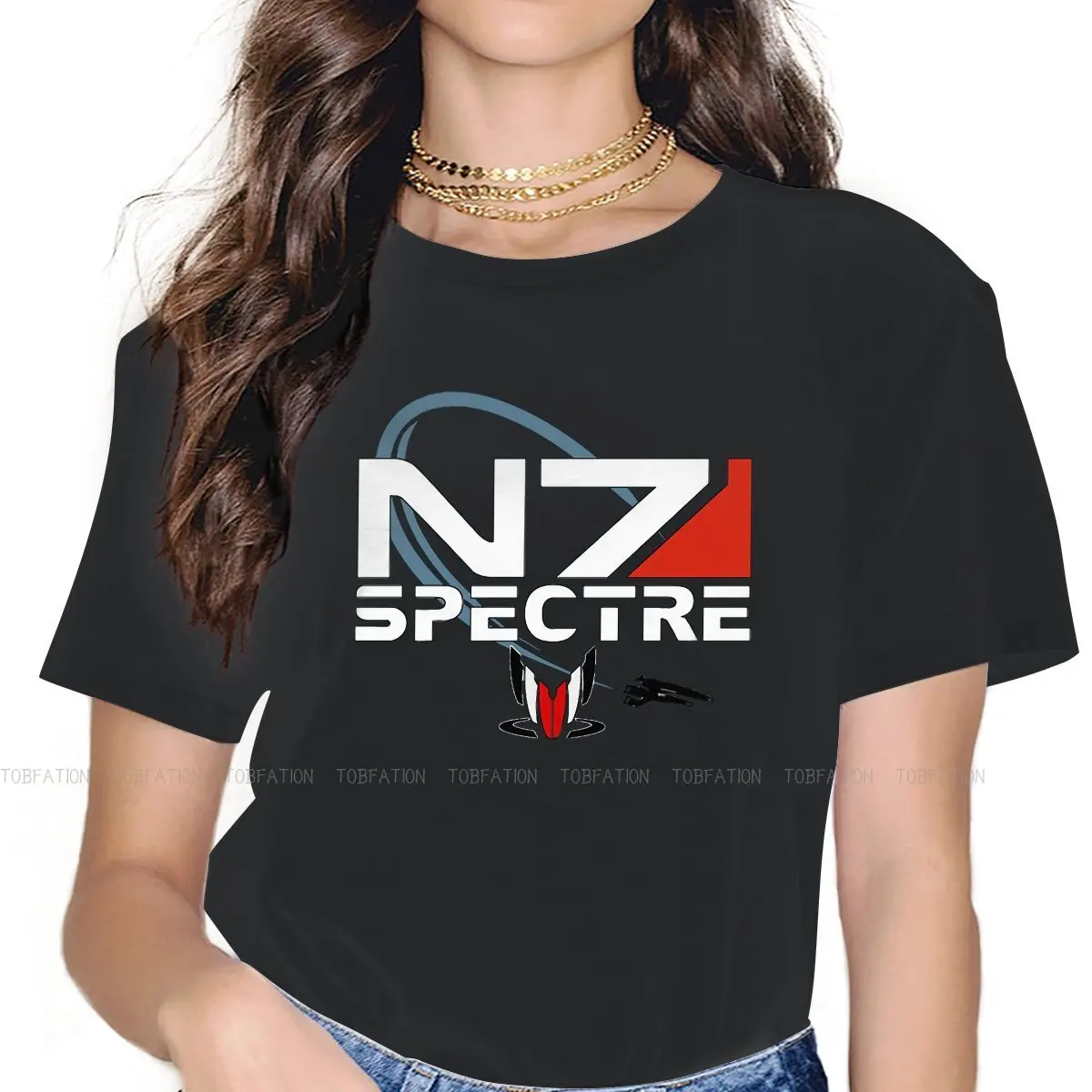 N7 Spectre Feminine Clothes Mass Effect Game T-shirt Harajuku Vintage Female Clothing