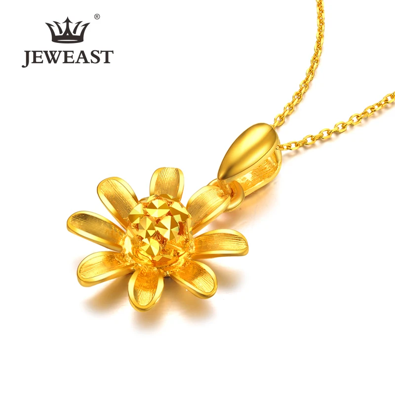 

DCZB 24K Pure Gold Pendant Real AU 999 Solid Gold Charm Beautiful Flower Upscale Trendy Classic Fine Jewelry Hot Sell New 2023