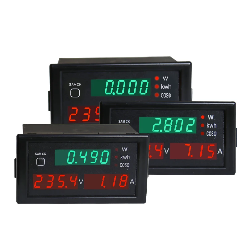 AC voltage Ammeter Power Meter Power Factor Tester Digital Display Meter Energy Wattmeter Reset DL69-2047