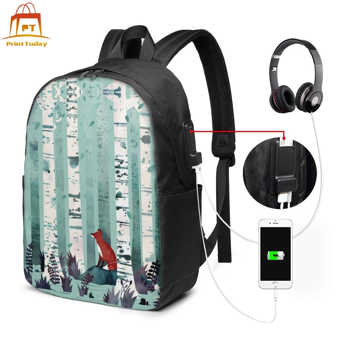 Fox Backpack Fox Backpacks Multi Purpose Teen Bag Trendy Sports High quality Men's - Women's Pattern Bags