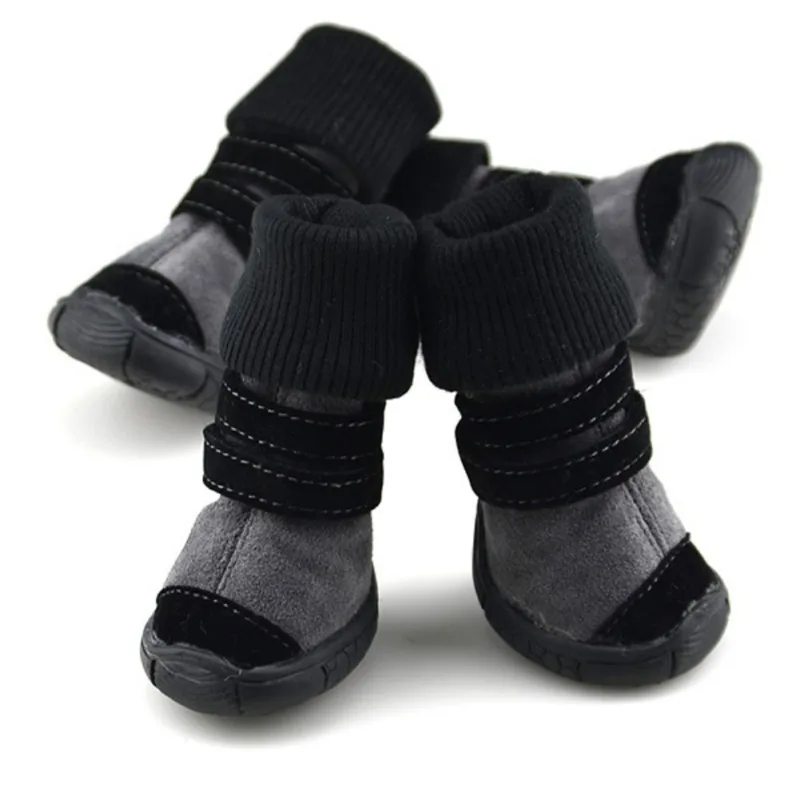 4pcs/set Winter Pet Dog Shoes Anti-slip Pet Puppy Snow Boots for Chihuahua Yorkie Pet Dogs Socks Booties Pet Footwear Products