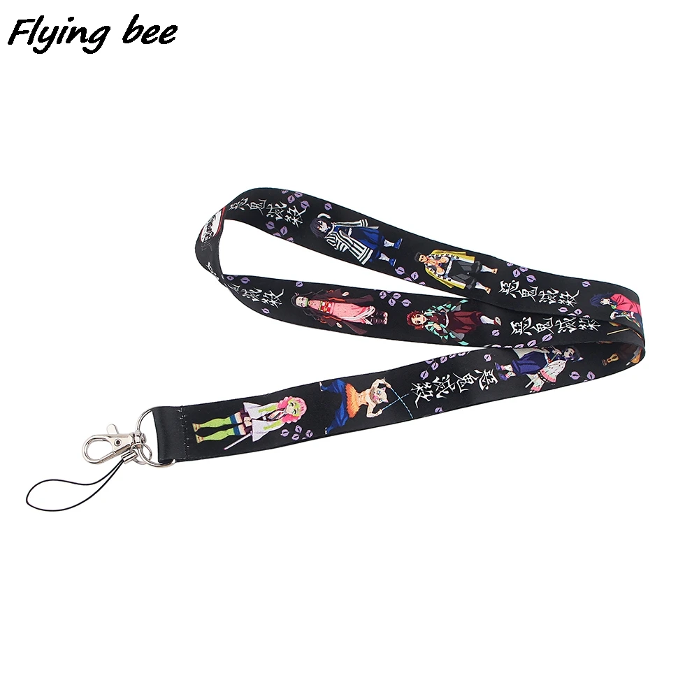 Flyingbee X1387アニメ悪魔特効クールストラップカードホルダー学生ぶら下げネック電話ストラップバッジ地下鉄アクセスカードホルダー