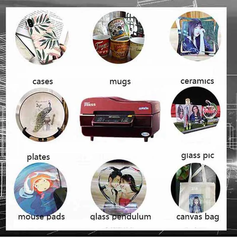 Fastshipping A3 ST-3042 3D Sublimation Vacuum Machine Heat Press Printer for Cases Mugs Plates Glasses Wood