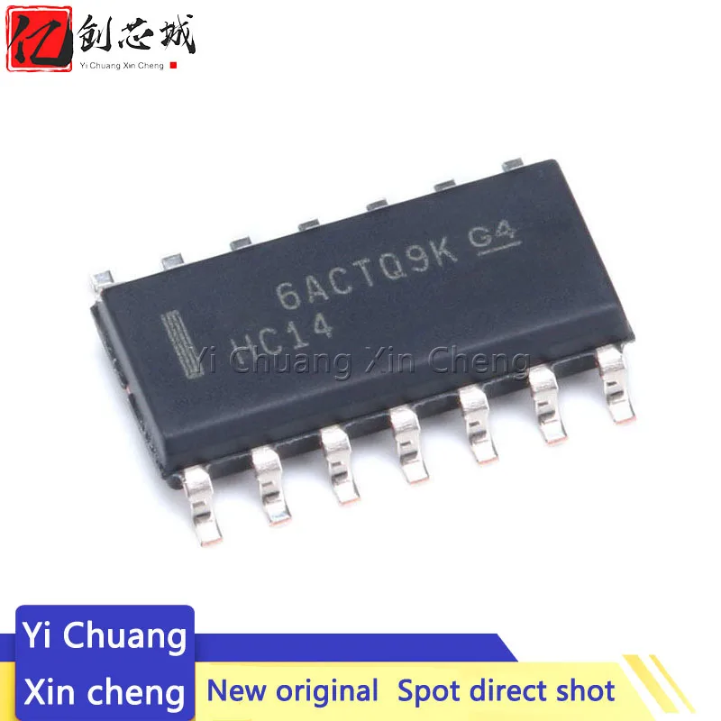 20 pces 74hc14d sop sn74hc14 74hc14 sn74hc14dr sn74hc14 smd novo e original ic