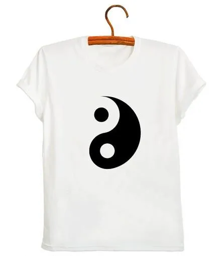 

Tumblr Yin Yang Tai Chi Print Women Tshirts Casual Funny T Shirt for Lady Top Tee Hipster Black White Drop Ship