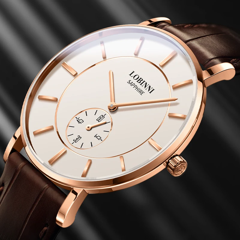 Switzerland Luxury Brand LOBINNI Man Wristwatches 7 mm Ultra-thin Japan Quartz Watch Men Fashion Waterproof Couples Clock L3001M