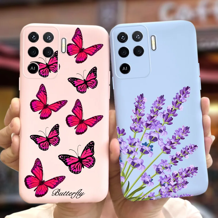 For Oppo Reno5 Lite Case Oppo Reno 5 Pro 5F 5Z Cover Cute Candy Painted Fundas Case For Oppo Reno5 Pro Reno 5 F Z Lite Soft Bags