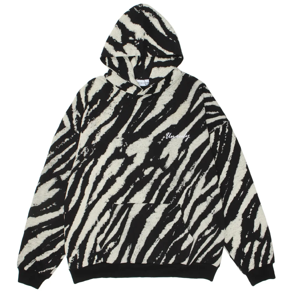 

Oversize Hoodie Washed Sweatshirt Men Hip Hop Streetwear Zebra Striped Pullover 2021 Autumn Harajuku Cotton Hooded Sweatshirt