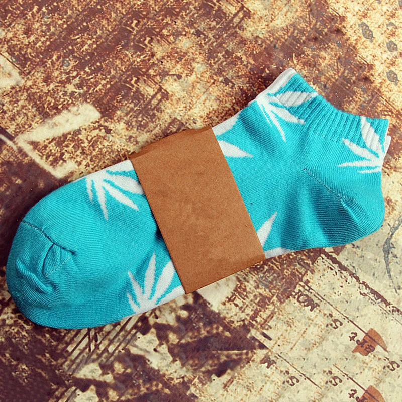 Women Men Maple Leaf Short Weed Socks Marijuana Weed Leaf High Quality Cotton Ankles Sports Socks Couple socks