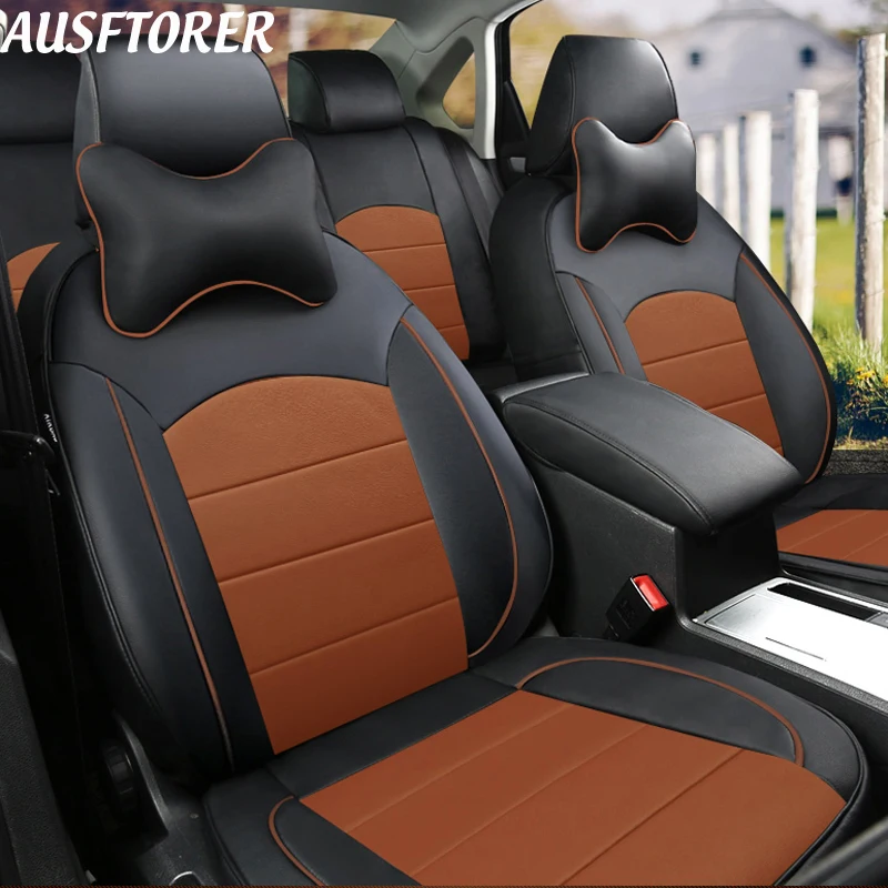 

AUSFTORER Custom Leather Cover Car for Lexus LS430 LS400 LS460 Automobiles Seat Covers Cowhide Seats Cushion Support Accessories