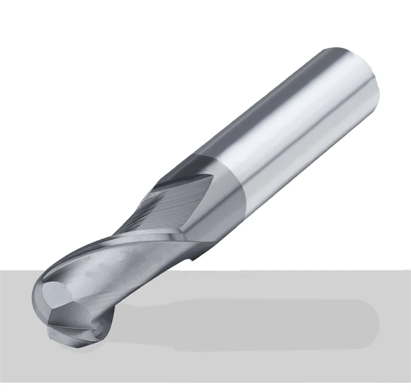 Ball Nose End Mills HRC70 High Hardness Ball Head 2 Flute Carbide Lengthened Circular CNC Milling Cutter R0.5-R10 4mm-20mm